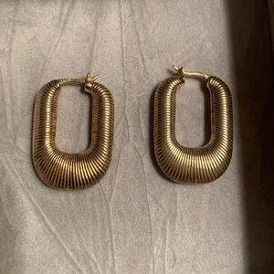 Mejuri gold squarish hoops